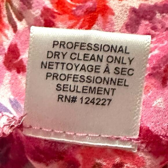 MISA Los Angeles Leeva Pink Floral Bell Sleeve Mini Ruffle Dress Women’s XS - Picture 6 of 8